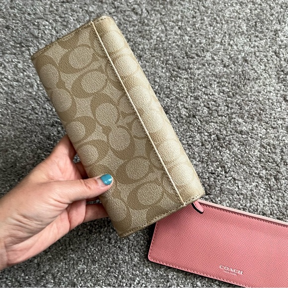 Coach wallet 2 in 1 NWT light khaki pink - Picture 8 of 16
